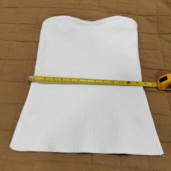 Caroline Constas Revolve Ivory White Sleevles Side Slit Top Size Medium - Picture 7 of 9